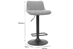 Miliboo Tabouret De Bar-Tabourets de bar réglables pivotants 360° en tissu effet velours texturé terracotta et métal noir (lot de 2) BOOST