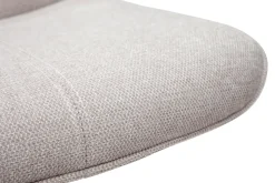 Miliboo Tabouret De Bar-Tabourets de bar réglables pivotants 360° en tissu effet velours texturé beige et métal noir (lot de 2) BOOST