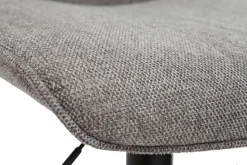 Miliboo Tabouret De Bar-Tabourets de bar réglables pivotants 360° en tissu effet velours texturé gris et métal (lot de 2) BOOST