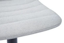 Miliboo Tabouret De Bar-Tabourets de bar réglables en tissu gris clair et métal (lot de 2) SAURY