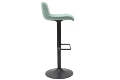 Miliboo Tabouret De Bar-Tabourets de bar réglables en tissu effet velours texturé vert céladon et métal (lot de 2) BOOST