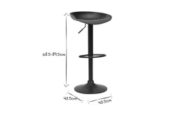 Miliboo Tabouret De Bar-Tabourets de bar réglables design noirs H65 cm (lot de 2) PEBBLE