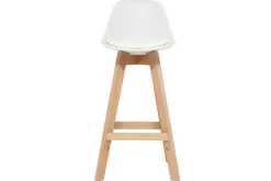 Miliboo Tabouret De Bar-Tabourets de bar scandinaves blanc et bois 65 cm (lot de 2) MINI PAULINE