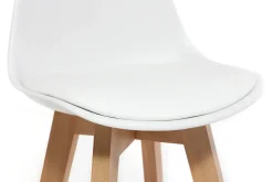 Miliboo Tabouret De Bar-Tabourets de bar scandinaves blanc et bois 65 cm (lot de 2) MINI PAULINE