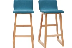 Miliboo Tabouret De Bar-Tabourets de bar scandinaves bleu canard 65 cm (lot de 2) OSAKA