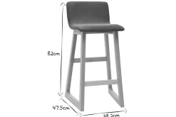 Miliboo Tabouret De Bar-Tabourets de bar scandinaves bleu canard 65 cm (lot de 2) OSAKA