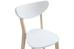 Miliboo Tabouret De Bar-Tabourets de bar scandinaves blanc et bois 75 cm (lot de 2) LEENA