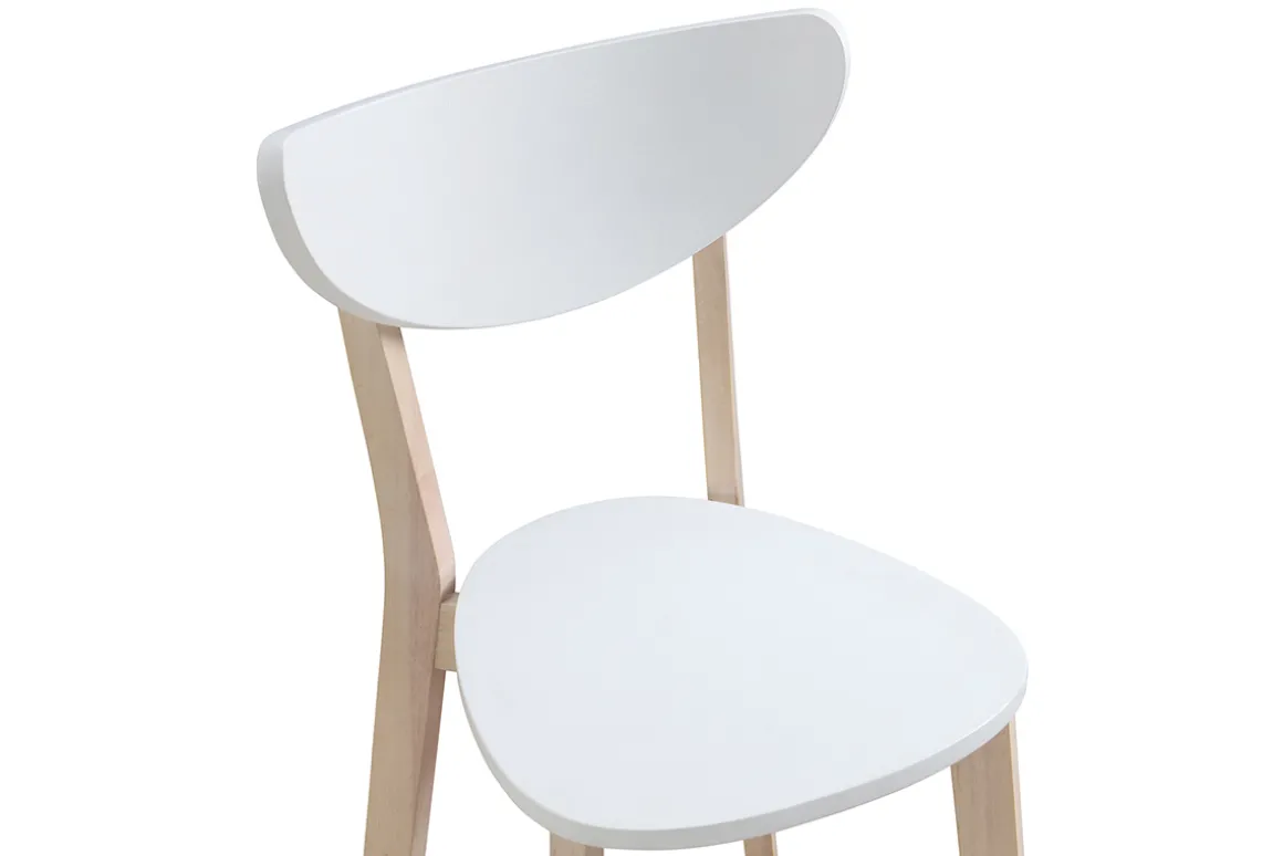 Miliboo Tabouret De Bar-Tabourets de bar scandinaves blanc et bois 75 cm (lot de 2) LEENA