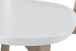 Miliboo Tabouret De Bar-Tabourets de bar scandinaves blanc et bois 75 cm (lot de 2) LEENA