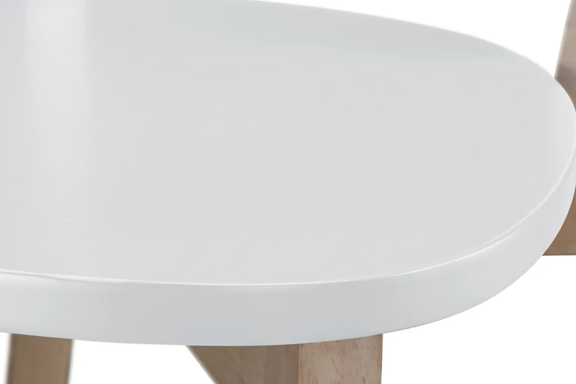 Miliboo Tabouret De Bar-Tabourets de bar scandinaves blanc et bois 75 cm (lot de 2) LEENA