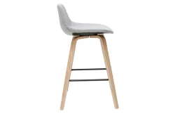 Miliboo Tabouret De Bar-Tabourets de bar scandinaves gris clair et bois H65 cm (lot de 2) NONIE