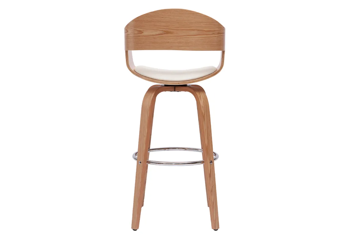 Miliboo Tabouret De Bar-Tabourets de bar scandinaves pivotants 360° en bois clair H65 cm (lot de 2) GAO