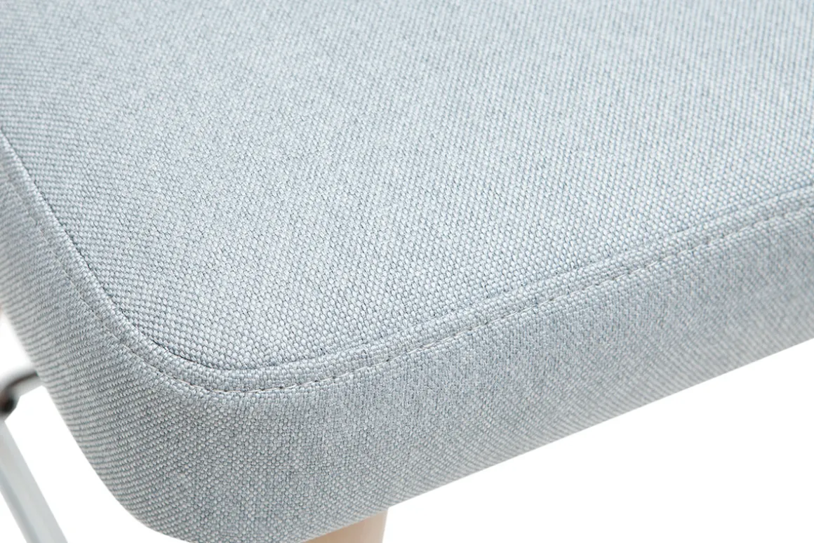 Miliboo Tabouret De Bar-Tabourets de bar scandinaves en tissu gris clair et bois hêtre massif H65 cm (lot de 2) HASTA