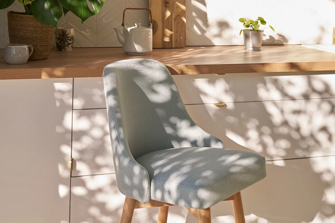 Miliboo Tabouret De Bar-Tabourets de bar scandinaves en tissu gris clair et bois hêtre massif H65 cm (lot de 2) HASTA