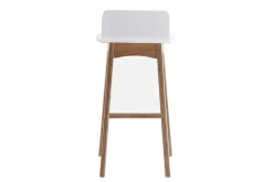 Miliboo Tabouret De Bar-Tabourets de bar scandinaves bois clair et blanc H65 cm (lot de 2) BALTIK