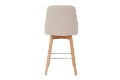 Miliboo Tabouret De Bar-Tabourets de bar scandinaves en tissu beige et bois hêtre massif H65 cm (lot de 2) HASTA