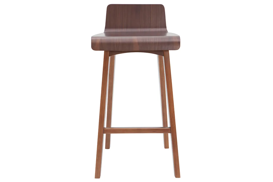 Miliboo Tabouret De Bar-Tabourets de bar scandinaves noyer H65 cm (lot de 2) BALTIK
