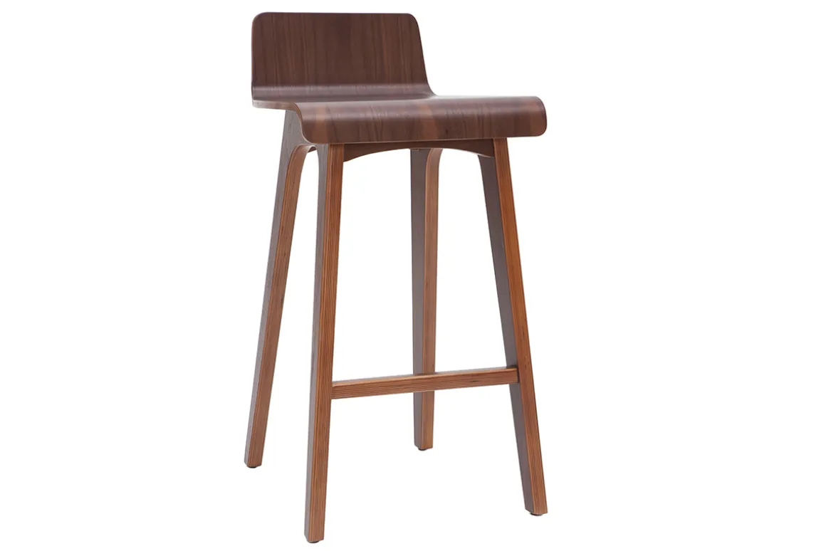 Miliboo Tabouret De Bar-Tabourets de bar scandinaves noyer H65 cm (lot de 2) BALTIK