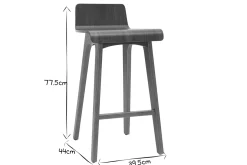 Miliboo Tabouret De Bar-Tabourets de bar scandinaves noyer H65 cm (lot de 2) BALTIK