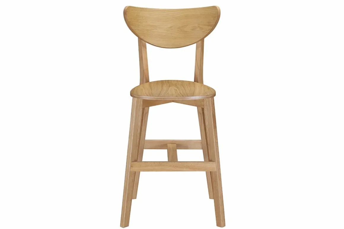 Miliboo Tabouret De Bar-Tabourets de bar scandinaves finition chêne H65 cm (lot de 2) LEENA