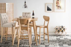 Miliboo Tabouret De Bar-Tabourets de bar scandinaves finition chêne H65 cm (lot de 2) LEENA