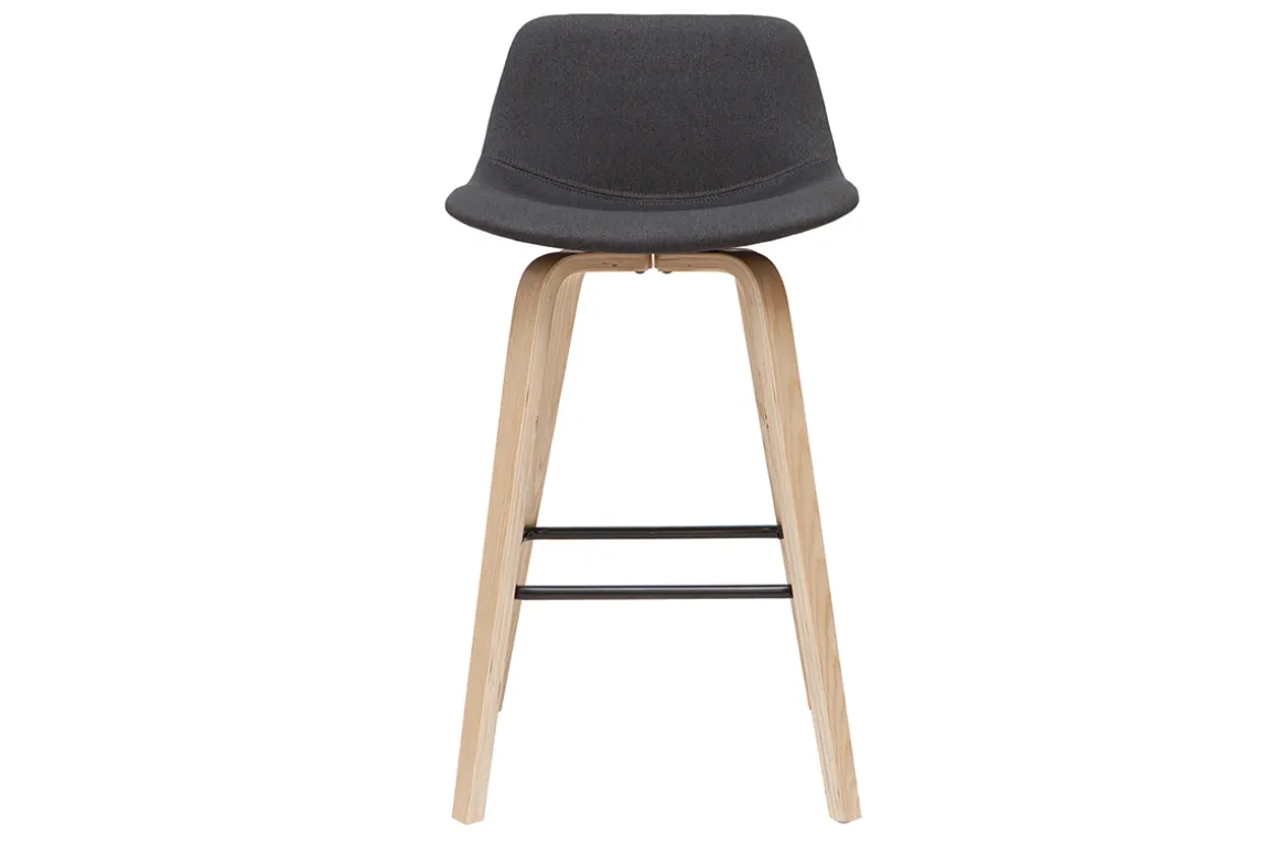 Miliboo Tabouret De Bar-Tabourets de bar scandinaves gris foncé H65 cm (lot de 2) NONIE