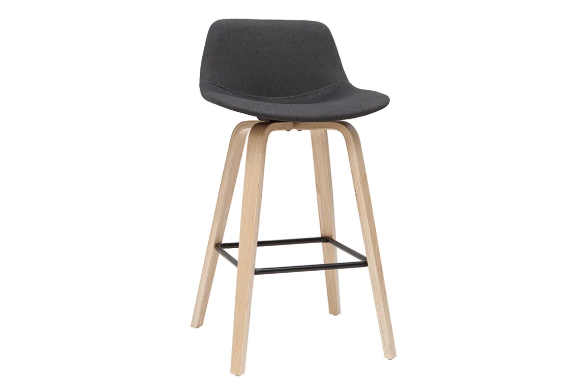 Miliboo Tabouret De Bar-Tabourets de bar scandinaves gris foncé H65 cm (lot de 2) NONIE
