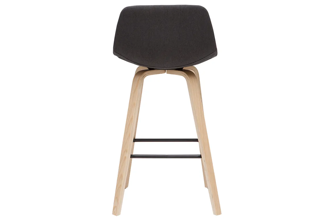 Miliboo Tabouret De Bar-Tabourets de bar scandinaves gris foncé H65 cm (lot de 2) NONIE