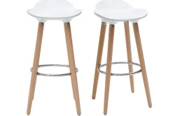 Miliboo Tabouret De Bar-Tabourets de bar scandinaves blancs (lot de 2) GILDA