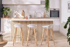 Miliboo Tabouret De Bar-Tabourets de bar scandinaves blancs (lot de 2) GILDA