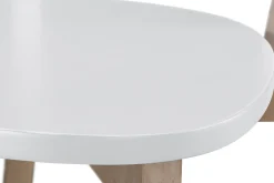 Miliboo Tabouret De Bar-Tabourets de bar scandinaves blanc et bois H65 cm (lot de 2) LEENA