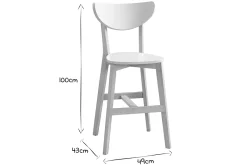 Miliboo Tabouret De Bar-Tabourets de bar scandinaves blanc et bois H65 cm (lot de 2) LEENA