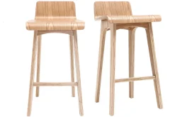 Miliboo Tabouret De Bar-Tabourets de bar scandinaves bois clair H65 cm (lot de 2) BALTIK