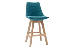 Miliboo Tabouret De Bar-Tabourets de bar scandinaves bleu canard 65 cm (lot de 2) MATILDE