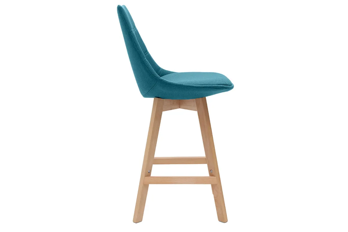 Miliboo Tabouret De Bar-Tabourets de bar scandinaves bleu canard 65 cm (lot de 2) MATILDE