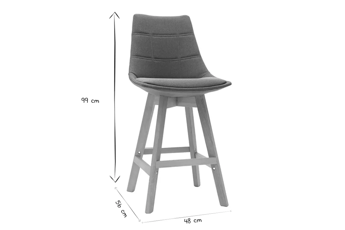Miliboo Tabouret De Bar-Tabourets de bar scandinaves bleu canard 65 cm (lot de 2) MATILDE