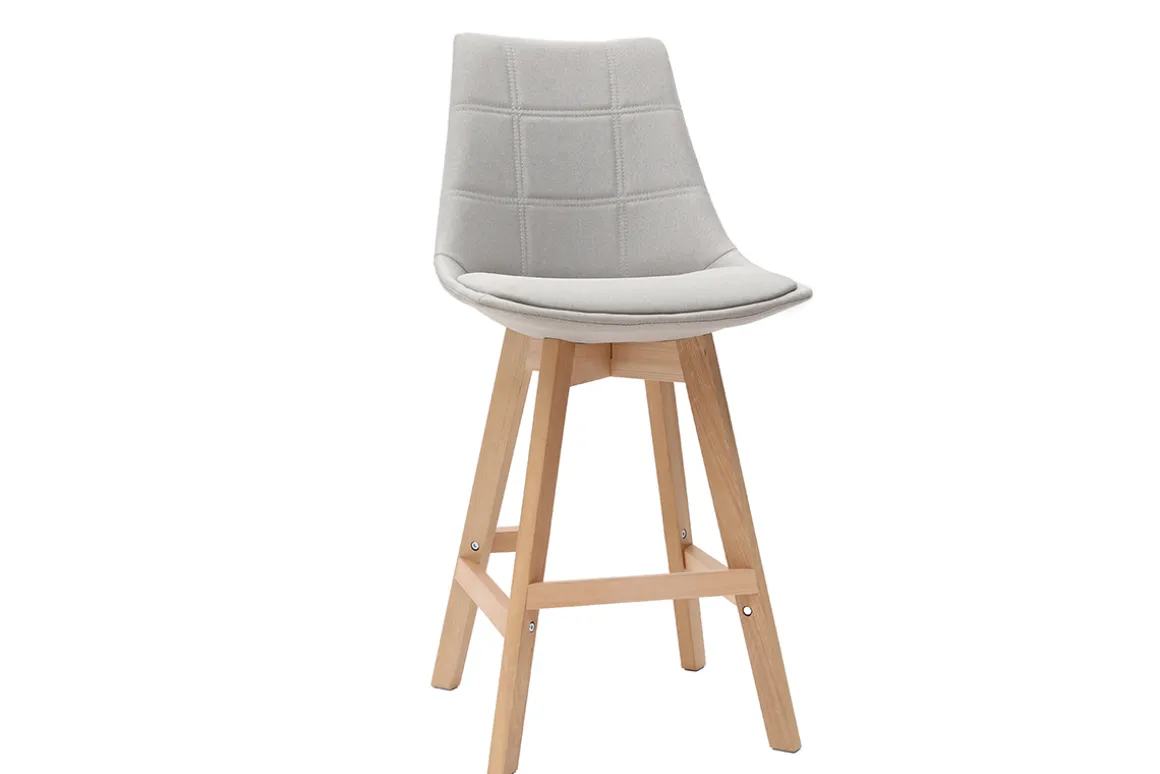 Miliboo Tabouret De Bar-Tabourets de bar scandinaves gris clair 65 cm (lot de 2) MATILDE