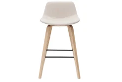 Miliboo Tabouret De Bar-Tabourets de bar scandinaves beige et bois clair H65 cm (lot de 2) NONIE