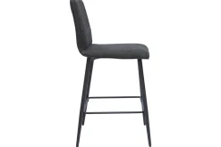 Miliboo Tabouret De Bar-Tabourets de bar vintage tissu gris foncé (lot de 2) H62 cm FARELL