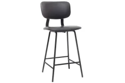 Miliboo Tabouret De Bar-Tabourets de bar vintage noir avec pieds métal 65cm (lot de 2) LAB
