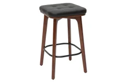 Miliboo Tabouret De Bar-Tabourets de bar vintage noirs et bois foncé 65 cm (lot de 2) GRAMMA