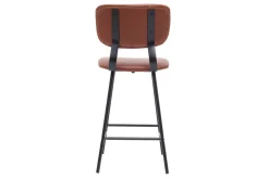 Miliboo Tabouret De Bar-Tabourets de bar vintage marron clair avec pieds métal 65 cm (lot de 2) LAB