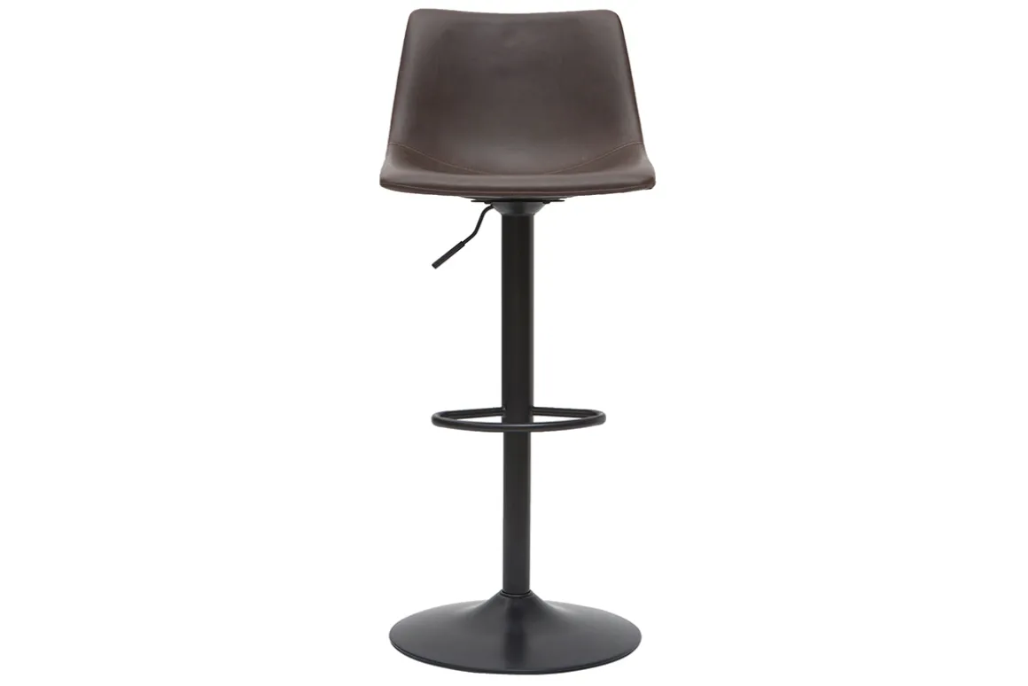 Miliboo Tabouret De Bar-Tabourets de bar vintage réglables pivotants marron (lot de 2) NEW ROCK