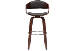 Miliboo Tabouret De Bar-Tabourets de bar vintage pivotants 360° noyer H65 cm (lot de 2) GAO