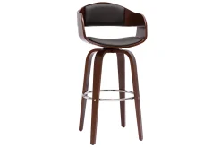 Miliboo Tabouret De Bar-Tabourets de bar vintage pivotants 360° noyer H65 cm (lot de 2) GAO