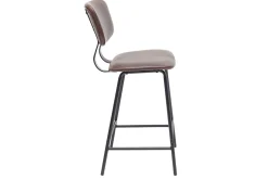 Miliboo Tabouret De Bar-Tabourets de bar vintage marron avec pieds métal 65 cm (lot de 2) LAB