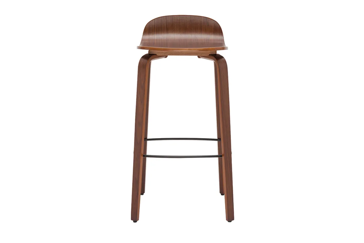 Miliboo Tabouret De Bar-Tabourets de bar vintage noyer H68 cm (lot de 2) OBRA