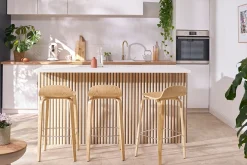 Miliboo Tabouret De Bar-Tabourets de bar vintage noyer H68 cm (lot de 2) OBRA