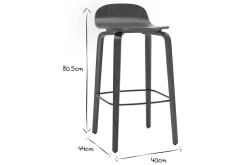 Miliboo Tabouret De Bar-Tabourets de bar vintage noyer H68 cm (lot de 2) OBRA