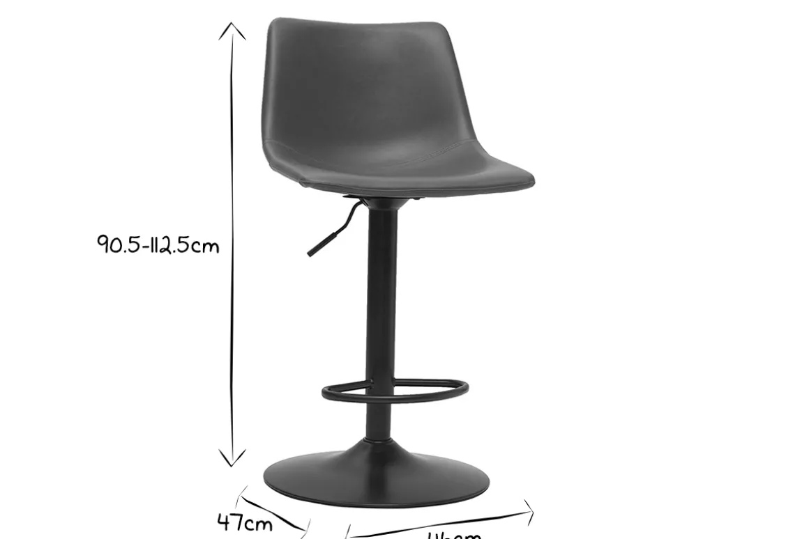 Miliboo Tabouret De Bar-Tabourets de bar vintage réglables pivotants marron clair (lot de 2) NEW ROCK